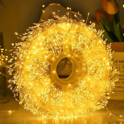 LED Fairy Lights String, Super Bright Led 65.6Ft 600 Leds Warm /Cold /Rainbow Colors, USB Powered Remote Control Firefly Light for Christmas Wedding Party