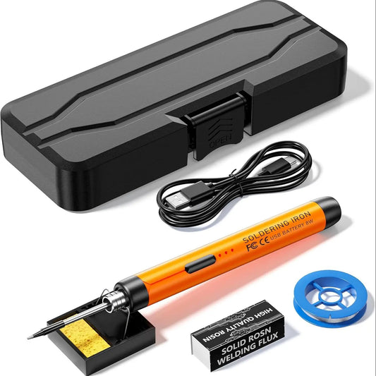 USB or Battery Dual-Use Soldering Iron, 3-Speed Temperature Adjustable Soldering Iron with Storage Box, Soldering Iron Tool Kit for Home & Office