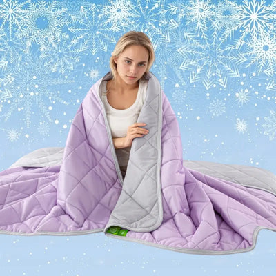 Double-Sided Reversible Cooling Blanket - Lightweight and Breathable Summer Sleep Accessory