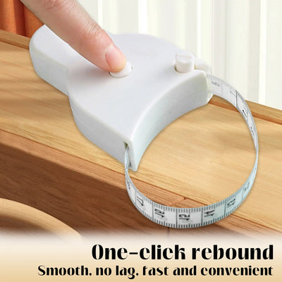 Body Measuring Tape 60 Inch, White,3D Automatic Lock for Accurate Waist/Hip Measurements