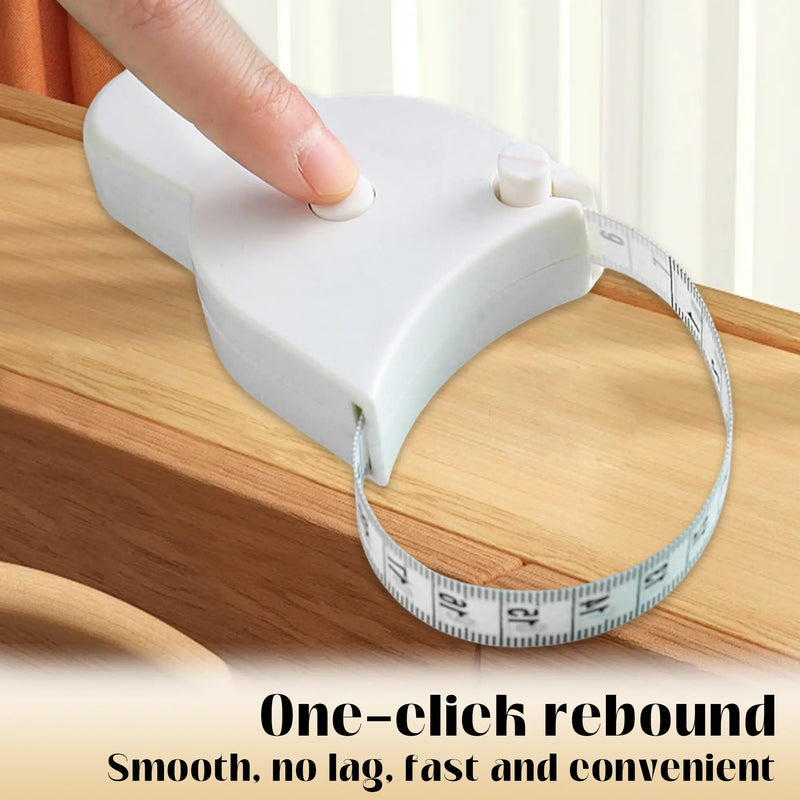 Body Measuring Tape 60 Inch, White,3D Automatic Lock for Accurate Waist/Hip Measurements